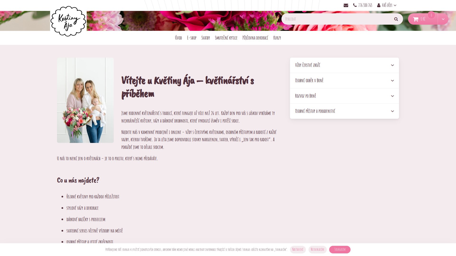 E-shop Květiny Ája